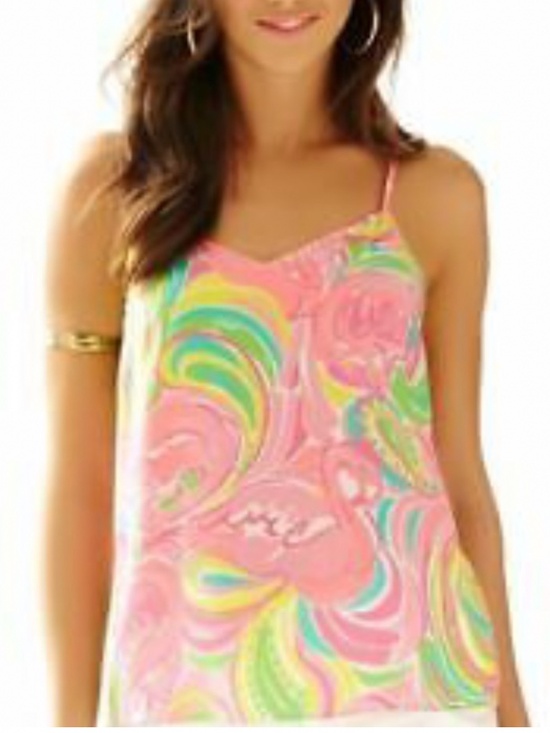 Lilly Pulitzer Tops - Lilly Pulitzer Dusk Silk Tank All Nighter xs NWT $108R